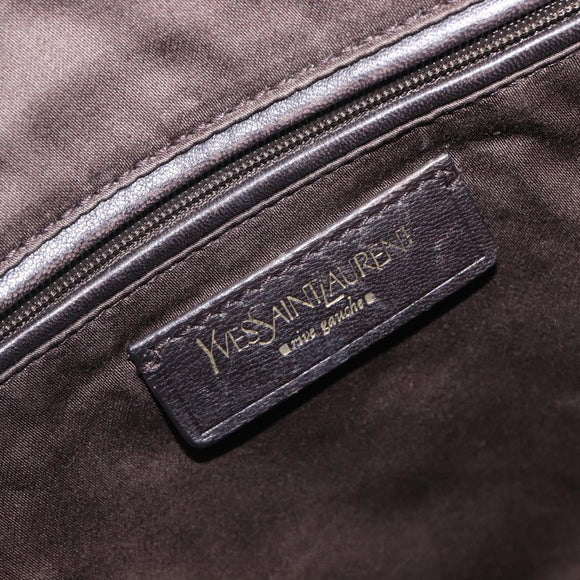 Saint Laurent Tote Bag Patent leather Beige Gold 208314 Auth hk4151