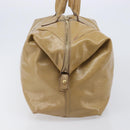 Saint Laurent Tote Bag Patent leather Beige Gold 208314 Auth hk4151-5