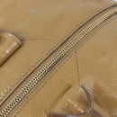 Saint Laurent Tote Bag Patent leather Beige Gold 208314 Auth hk4151-14