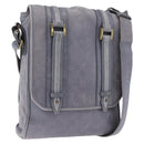 GIVENCHY Shoulder Bag Leather Light Blue Gold Auth hk4153-1