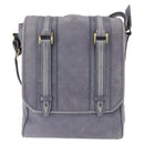 GIVENCHY Shoulder Bag Leather Light Blue Gold Auth hk4153-2