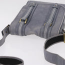 GIVENCHY Shoulder Bag Leather Light Blue Gold Auth hk4153-6