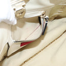 Valentino Studs Hand Bag Leather Ivory Gold Auth hk4155-23