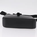 BURBERRY Shoulder Bag Leather Black Silver Auth hk4156A-6