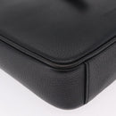 BURBERRY Shoulder Bag Leather Black Silver Auth hk4156A-9