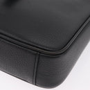 BURBERRY Shoulder Bag Leather Black Silver Auth hk4156A-15