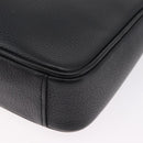 BURBERRY Shoulder Bag Leather Black Silver Auth hk4156A-17