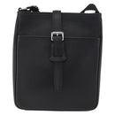 BURBERRY Shoulder Bag Leather Black Silver Auth hk4156A-13