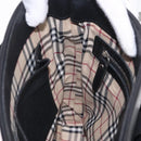 BURBERRY Shoulder Bag Leather Black Silver Auth hk4156A-22