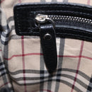 BURBERRY Shoulder Bag Leather Black Silver Auth hk4156A-23
