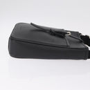 BURBERRY Shoulder Bag Leather Black Silver Auth hk4156A-3