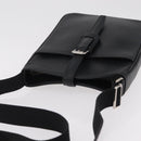 BURBERRY Shoulder Bag Leather Black Silver Auth hk4156A-7