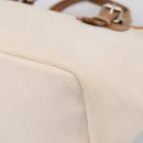BURBERRY Blue Label Tote Bag Canvas White Silver Auth hk4157-9