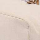 BURBERRY Blue Label Tote Bag Canvas White Silver Auth hk4157-16