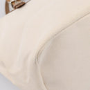 BURBERRY Blue Label Tote Bag Canvas White Silver Auth hk4157-17