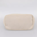 BURBERRY Blue Label Tote Bag Canvas White Silver Auth hk4157-5