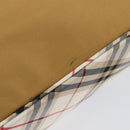Burberrys Blue Label Shoulder Bag Nylon Beige Silver Auth hk4158-9