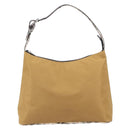 Burberrys Blue Label Shoulder Bag Nylon Beige Silver Auth hk4158-13