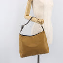 Burberrys Blue Label Shoulder Bag Nylon Beige Silver Auth hk4158-25