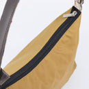 Burberrys Blue Label Shoulder Bag Nylon Beige Silver Auth hk4158-6