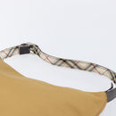 Burberrys Blue Label Shoulder Bag Nylon Beige Silver Auth hk4158-14