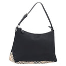 BURBERRY Blue Label Hand Bag Nylon Black Silver Auth hk4159-1