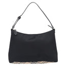 BURBERRY Blue Label Hand Bag Nylon Black Silver Auth hk4159-2