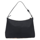 BURBERRY Blue Label Hand Bag Nylon Black Silver Auth hk4159-3