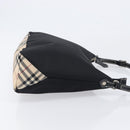 BURBERRY Blue Label Hand Bag Nylon Black Silver Auth hk4159-4