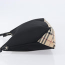 BURBERRY Blue Label Hand Bag Nylon Black Silver Auth hk4159-5