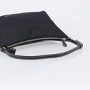 BURBERRY Blue Label Hand Bag Nylon Black Silver Auth hk4159-7