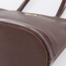 Burberrys Tote Bag Leather Gold Brown Auth hk4160-10