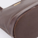 Burberrys Tote Bag Leather Gold Brown Auth hk4160-11