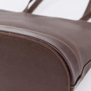 Burberrys Tote Bag Leather Gold Brown Auth hk4160-13
