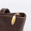 Burberrys Tote Bag Leather Gold Brown Auth hk4160-15