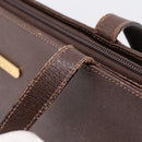 Burberrys Tote Bag Leather Gold Brown Auth hk4160-16