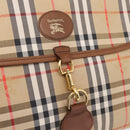 Burberrys Nova Check Clutch Bag Canvas Beige Gold Auth hk4161-12