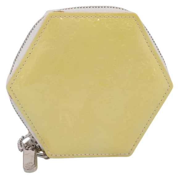 LOUIS VUITTON Vernis Porte Monnaie Flocon Purse Perle M58216 LV Auth hk4162A