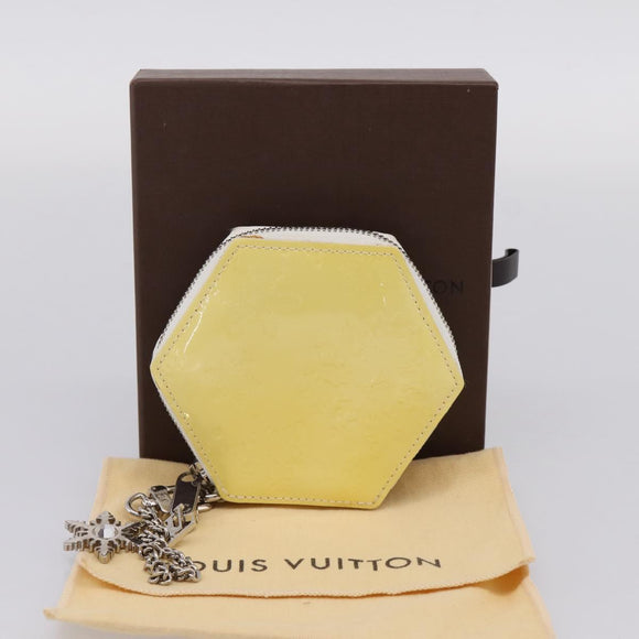 LOUIS VUITTON Vernis Porte Monnaie Flocon Purse Perle M58216 LV Auth hk4162A