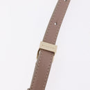 BVLGARI Duet Hand Bag Leather 2way Beige Gold Auth hk4163A-16