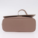 BVLGARI Duet Hand Bag Leather 2way Beige Gold Auth hk4163A-5