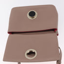 BVLGARI Duet Hand Bag Leather 2way Beige Gold Auth hk4163A-10