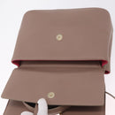 BVLGARI Duet Hand Bag Leather 2way Beige Gold Auth hk4163A-25