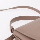 BVLGARI Duet Hand Bag Leather 2way Beige Gold Auth hk4163A-14