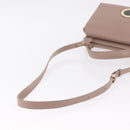 BVLGARI Duet Hand Bag Leather 2way Beige Gold Auth hk4163A-8