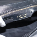 BVLGARI Shoulder Bag Patent leather Black Gold Auth hk4164-18
