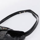 BVLGARI Shoulder Bag Patent leather Black Gold Auth hk4164-8