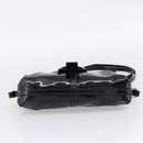 BVLGARI Shoulder Bag Patent leather Black Gold Auth hk4164-5