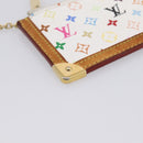 LOUIS VUITTON Monogram Multicolor Pochette Cles Purse White M92655 Auth hk4165-14