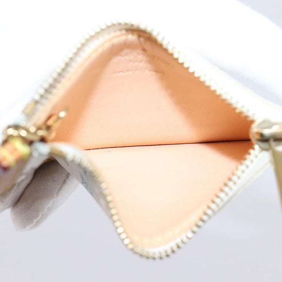 LOUIS VUITTON Monogram Multicolor Pochette Cles Purse White M92655 Auth hk4165